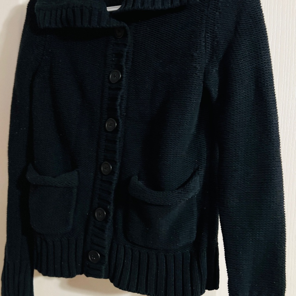 Gap Black Women's Button-Front Knit Cardigan